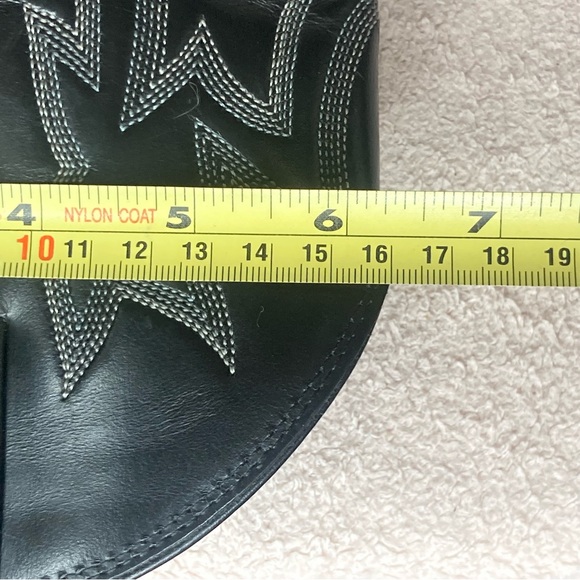 Justin Lizard Leather Western Cowgirl Boots-Women’s 8-Black/White-Genuine-Exotic - Picture 8 of 9